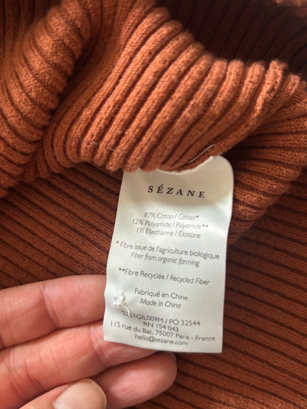 Sezane Kylie Cardigan Mahogany S - Picture 6 of 8